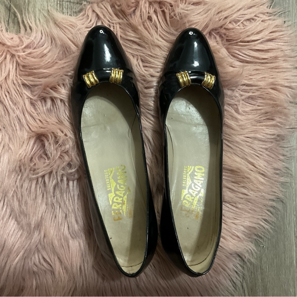 Salvatore Ferragamo VTG Black Size 9 - Picture 12 of 13